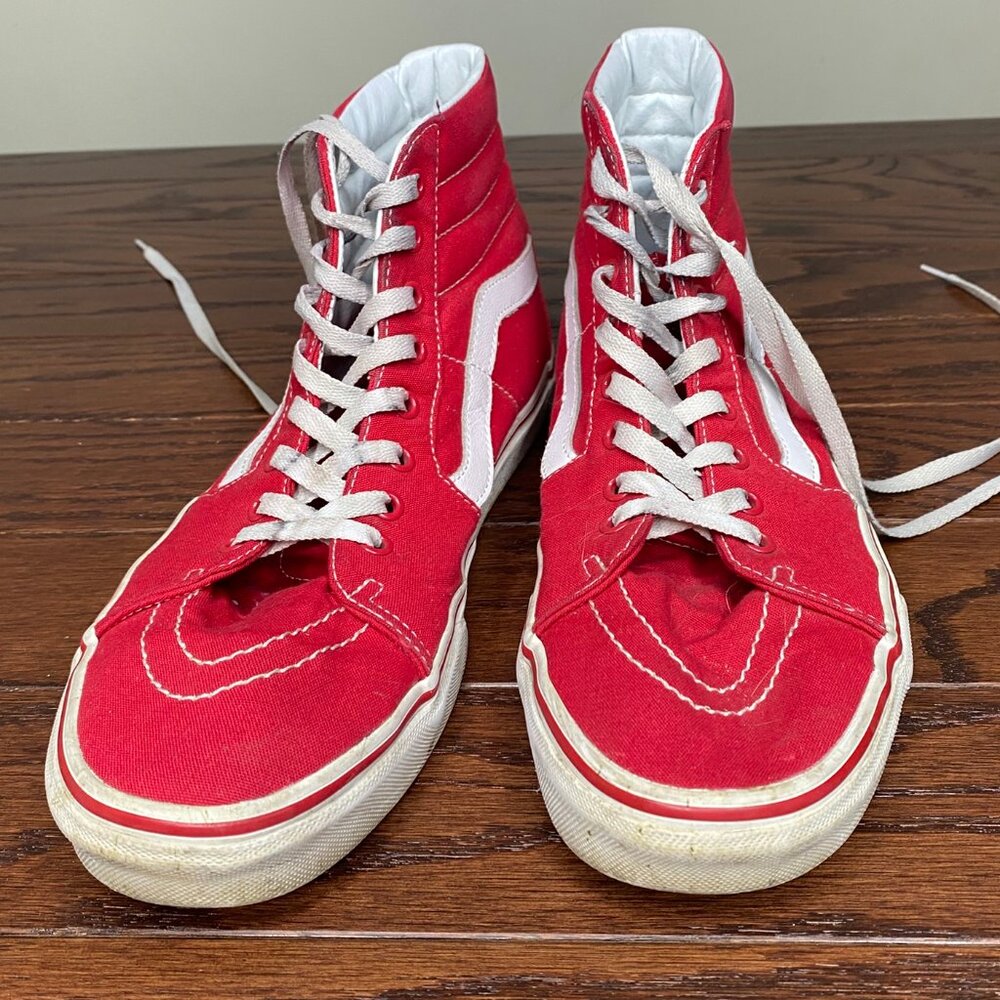 Vans Sk8-Hi Classic Hi Tops Mens 11 Red